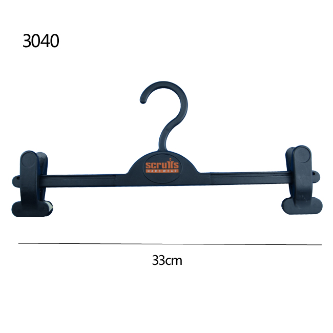  Two-way sliding display pants plastic hanger